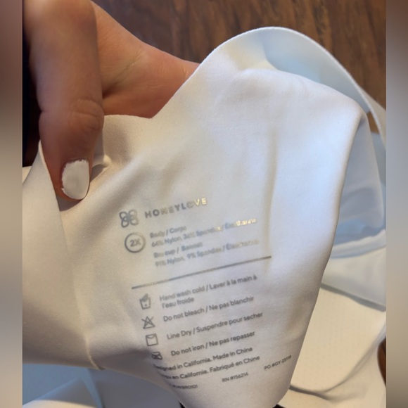 Honeylove Softform V Neck Wireless Bra White Size 2X - Picture 4 of 4